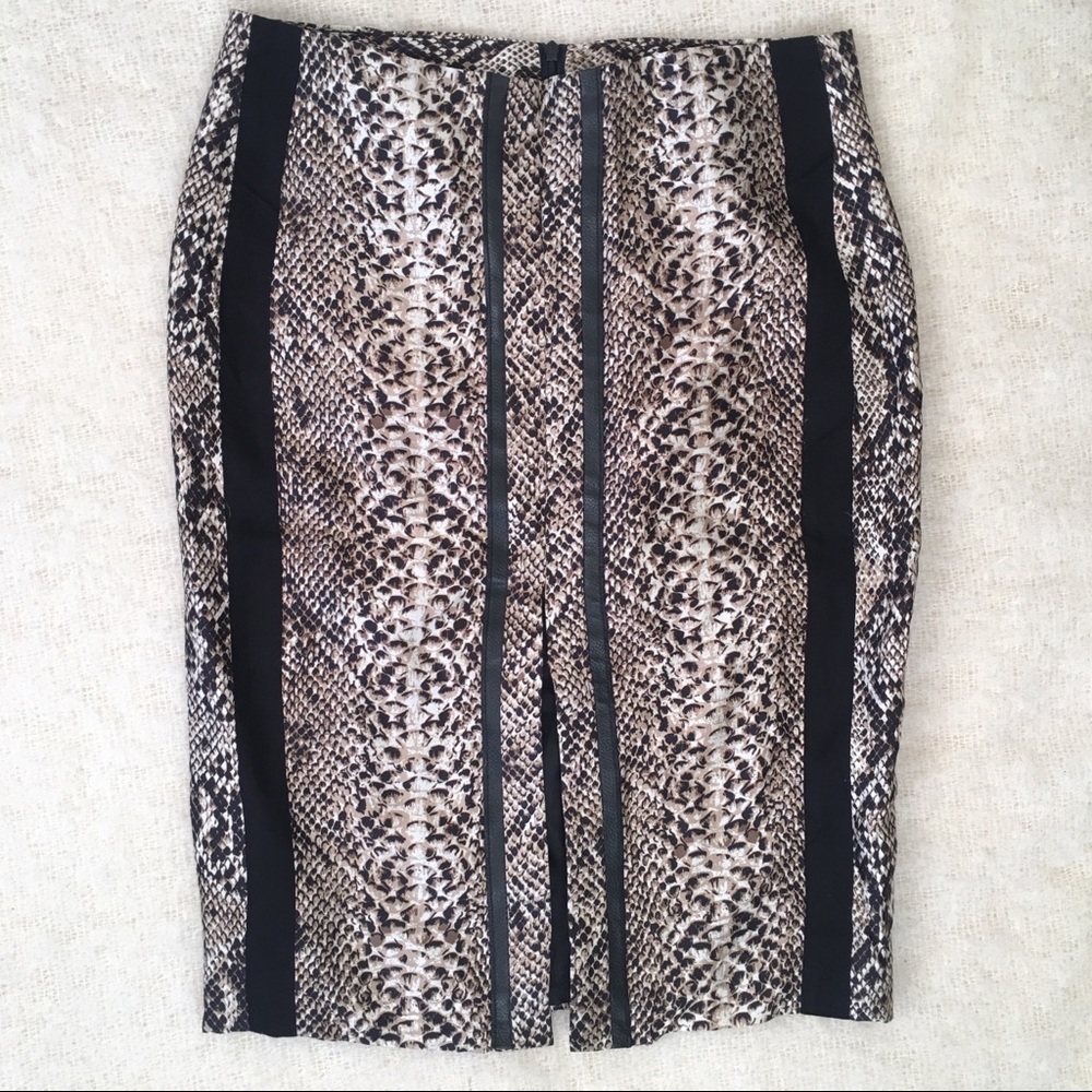 Snakeskin Pencil Skirt